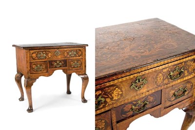 Lot 98 - Queen Anne Marquetry Inlaid Walnut Dressing...