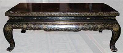 Lot 403 - Chinese Export Black Lacquered Low Table The...