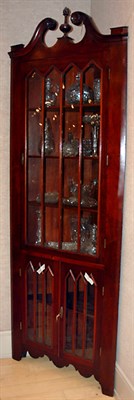 Lot 3343 - George III Style Mahogany Corner Cabinet...