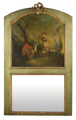 Lot 207 - Louis XVI Painted and Parcel Gilt Trumeau Late...