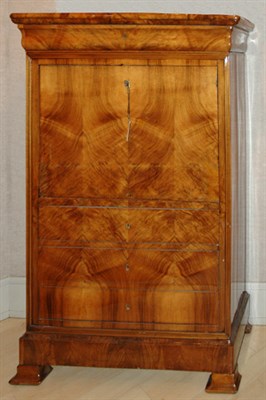Lot 266 - Biedermeier Walnut Secretaire a Abattant...