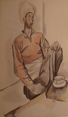 Lot 59 - Iosif Iser Romanian, 1881-1958 Seated Man...