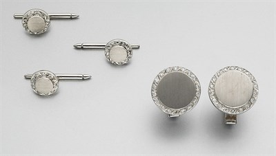 Lot 2486 - White Gold and Diamond Dress Set