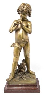 Lot 4441 - Gilt-Bronze Figure of a Boy Le Fascinateur...
