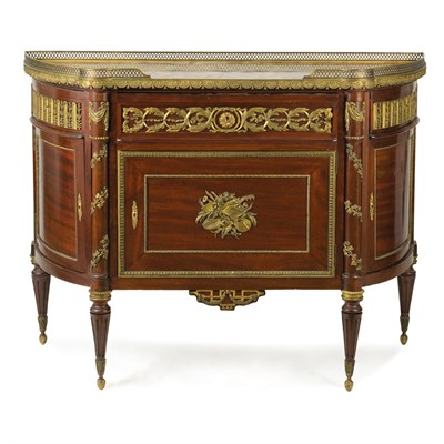 Lot 213 - Louis XVI Style Gilt-Bronze Mounted Mahogany...