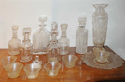 Lot 216 - Group of Colorless Glass Articles...