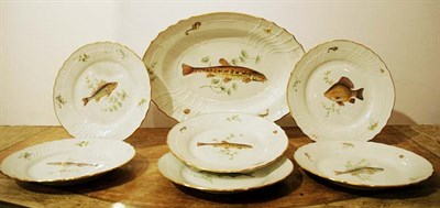 Lot 683 - Richard Ginori Porcelain Fish Service...