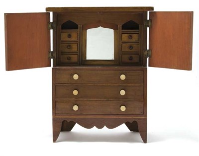 Lot 232 - George III Style Mahogany Miniature Dresser...