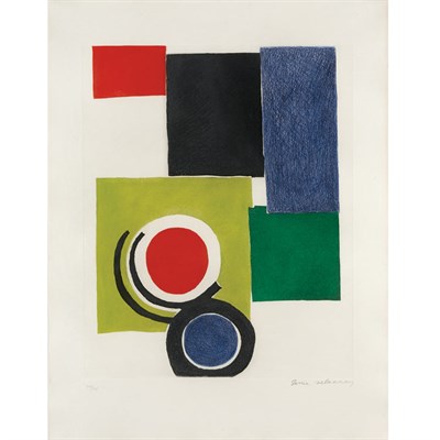 Lot 285 - Sonia Delaunay (1885-1979) COMPOSITION Color...