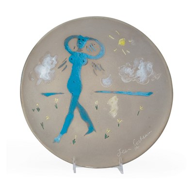 Lot 280 - Jean Cocteau [BLUE FIGURE] Painted and...