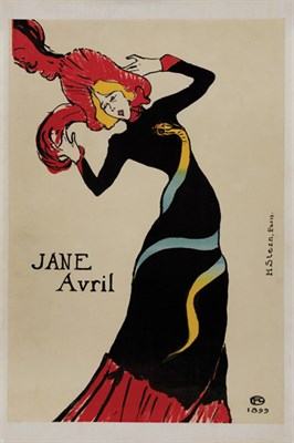 Lot 437 - Henri de Toulouse-Lautrec JANE AVRIL (D. 367;...