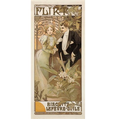 Lot 424 - Alphonse Mucha FLIRT (R./W. 72) Color...