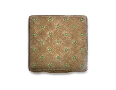Lot 2186 - Silver and Green Hardstone Compact