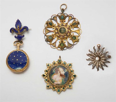 Lot 2368 - Group of Antique Jewelry