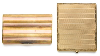 Lot 2187 - Two Gold Cigarette Cases