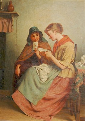Lot 4009 - English School 19th Century The Love Letter,...