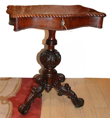 Lot 519 - Federal Style Mahogany Pedestal Sewing Table...