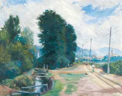 Lot 9 - Istvan Boldizsar Hungarian, 1897-1984 Sunlit...