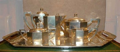 Lot 456 - Austro-Hungarian Silver Six-Piece Coffee and...
