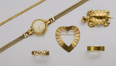 Lot 2705 - Group of Gold Jewelry