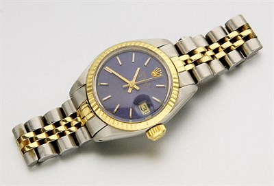 Lot 2393 - Stainless Steel and Gold Wristwatch