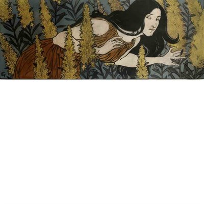 Lot 70 - Eugene Grasset INQUIETUDE Color lithograph,...