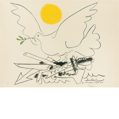 Lot 490 - After Pablo Picasso DOVE OF PEACE Color offset...