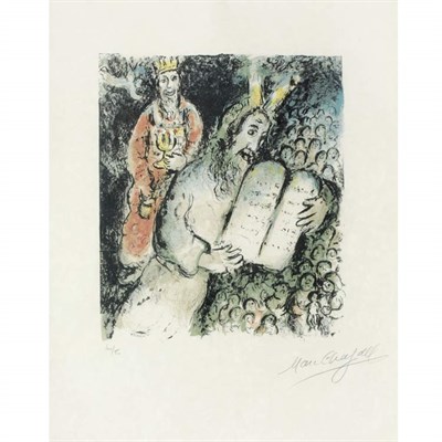 Lot 275 - Marc Chagall MOSES AND AARON (M. 938) Color...