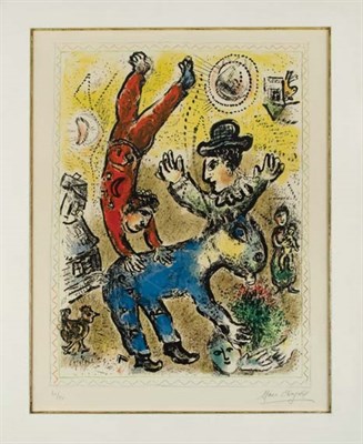 Lot 270 - Marc Chagall THE RED ACROBAT (M. 717) Color...