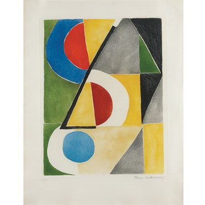 Lot 286 - Sonia Delaunay [COMPOSITION] Color etching and...