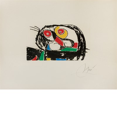 Lot 450 - Joan Miró LE BOUSIER II Color etching and...