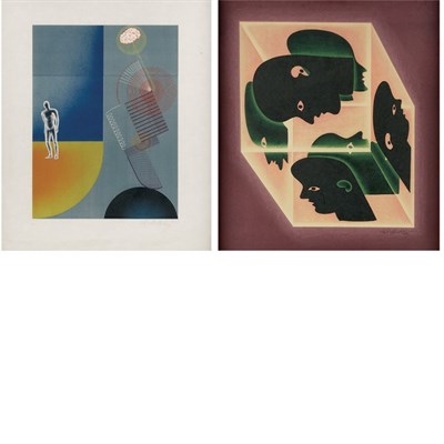 Lot 520 - Victor Vasarely [COMPOSITION WITH FIGURE];...
