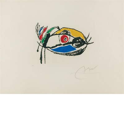 Lot 451 - Joan Miró LE HANNETON II Color etching and...