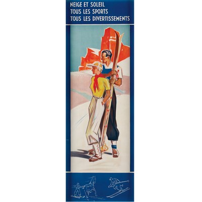 Lot 438 - Artist Unknown LE FERVENTS DES SPORTS D'HIVER.....