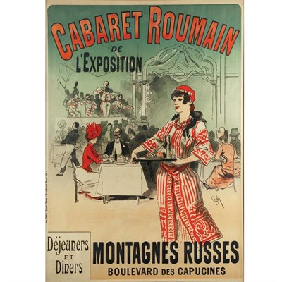 Lot 407 - Jules Cheret (1836-1932) CABARET ROUMAIN...