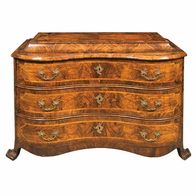 Lot 274 - German Baroque Banded Walnut Commode 18th...