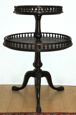 Lot 1255 - George III Style Mahogany Two-Tier Dumbwaiter...