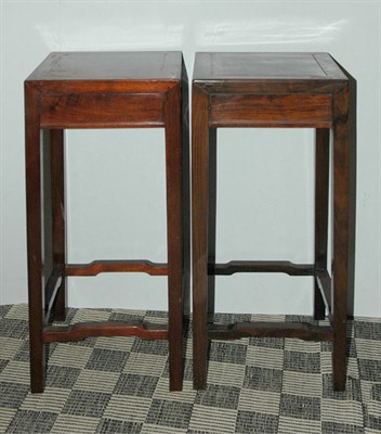 Lot 163 - Pair of Asian Hardwood Plant Stands Height 21...