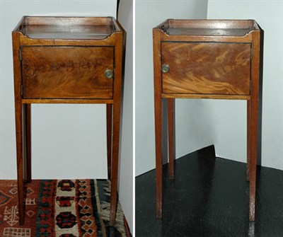 Lot 177 - Pair of George III Style Mahogany Bedside...