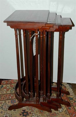 Lot 182 - Regency Style Mahogany Nest of Four Tables...