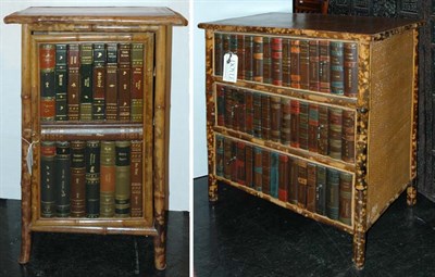 Lot 184 - Regency Style Leather Top Faux Book Decorated...
