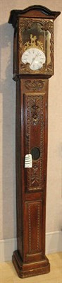Lot 256 - French Provincial Carved Oak Comtoise Clock...
