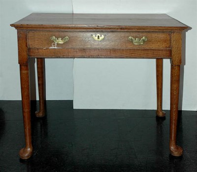 Lot 202 - Queen Anne Style Oak Single-Drawer Side Table...