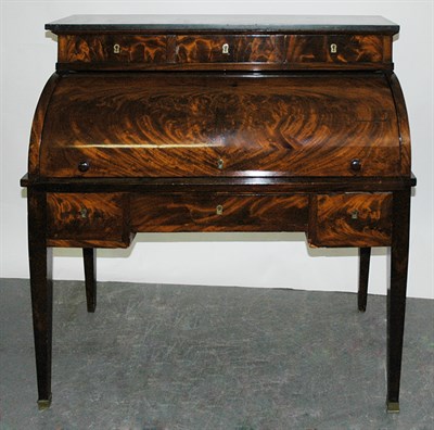 Lot 300 - Empire Mahogany Bureau de Cylinder Early 19th...