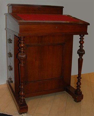 Lot 273 - Victorian Walnut Davenport Height 32 1/4...