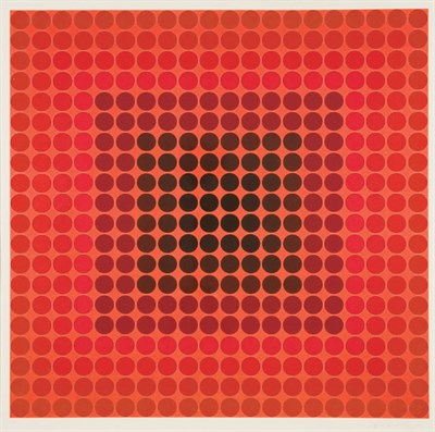 Lot 1014 - Victor Vasarely COMPOSITION Color screenprint,...