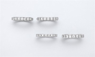 Lot 2322 - Four Diamond Guard Rings