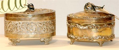 Lot 426A - Two Continental Silver Etrog Boxes Total...