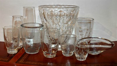 Lot 1221 - Group of Glass Vases Various makers and styles,...