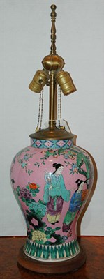 Lot 1534 - Asian Porcelain Figure Decorated Two-Light...